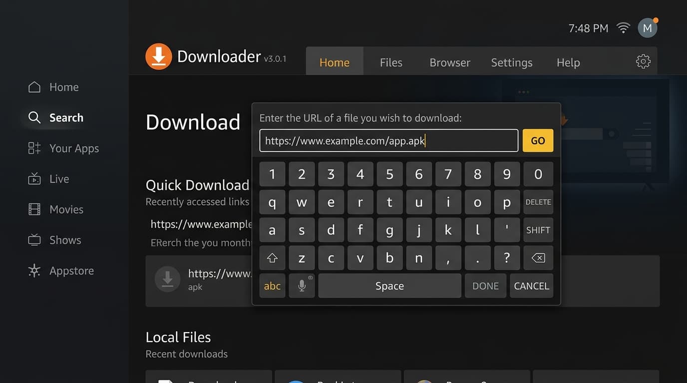 Install the Required Application illustration on Amazon Fire TV